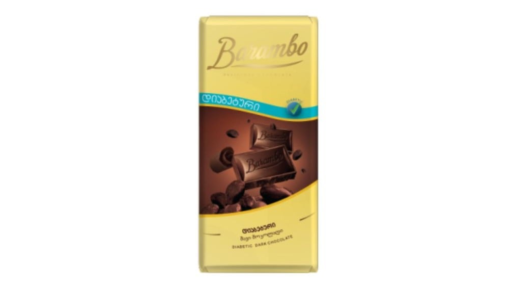 შოკოლადის ფილა ბარამბო შავი შოკოლადი დიაბეტური 100გრ - Photo 1366