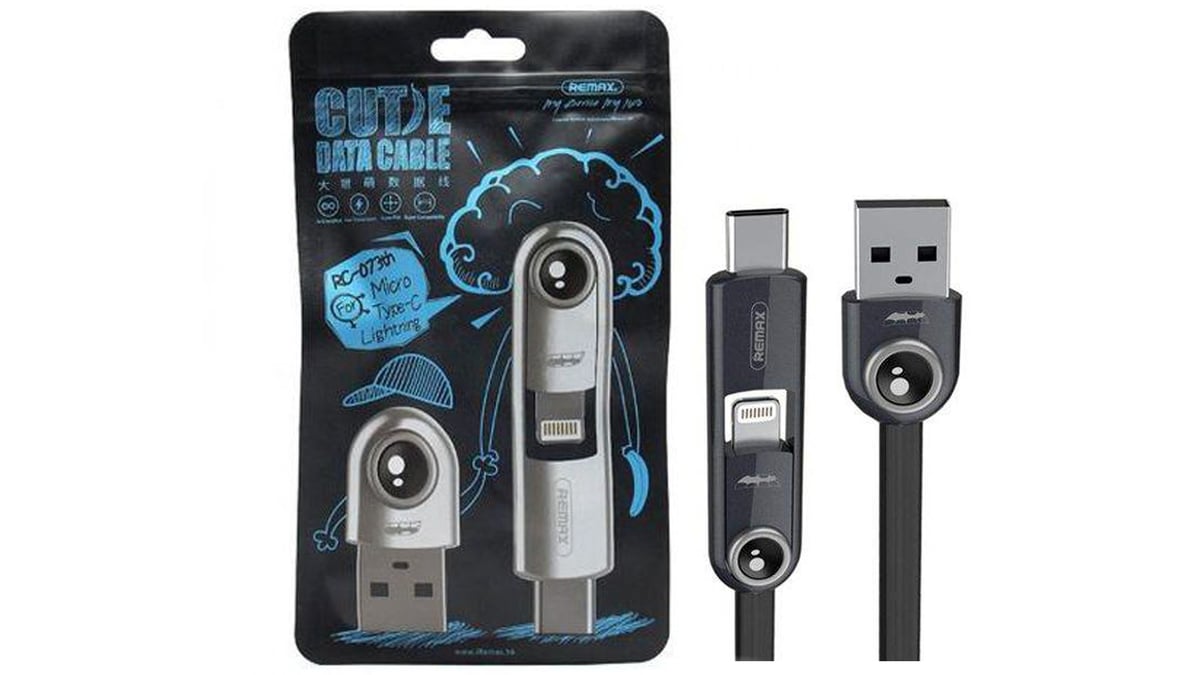 REMAX USB 2in1 for Lightning  Type C - Photo 25