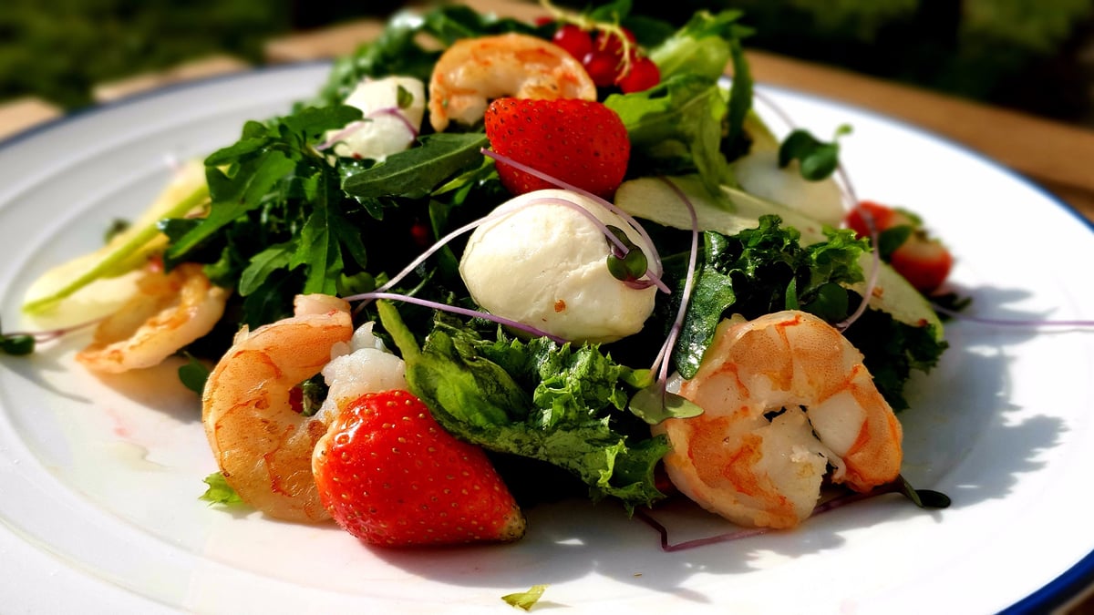 Strawberry salad with Shrimp - Photo 53