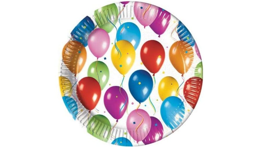 223010 Paper Plates Large 23cm BALLOONS FIESTA - Photo 1248