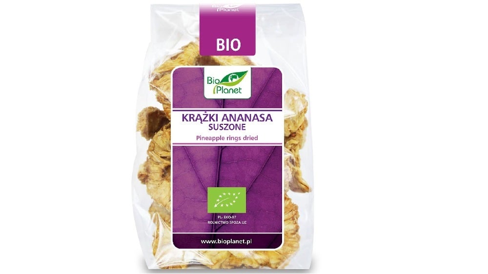 ანანასის ჩირი ბიო 100გრ Pineaplle Rings Dried Bio 100 G  Bio Planet - Photo 257