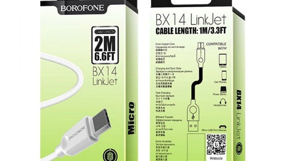 BOROFONE USB კაბელი Micro BX14 2მ - Photo 88