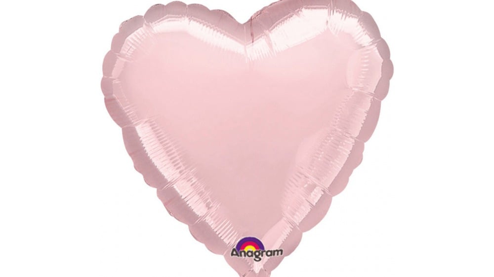 ჰელიუმით ფოლგირებული გული ბუშტი პასტელური ვარდისფერი - Photo 100